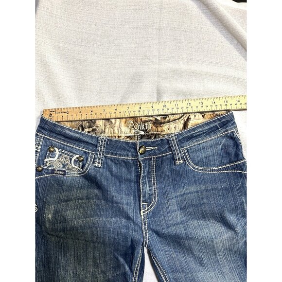 adikto womens jeans size 6 29x34 Good Condition Teen Adult Embroidered Pockets. - Picture 10 of 16